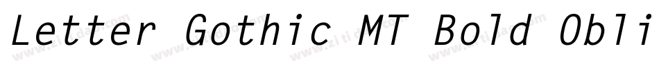 Letter Gothic MT Bold Oblique字体转换